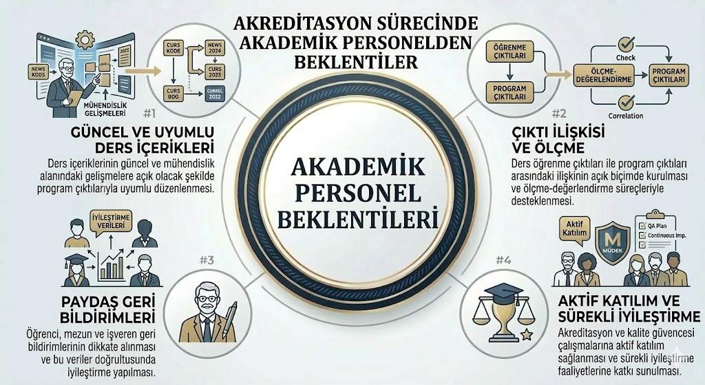 Akreditasyon Sürecinde Öğretim Elemanlarından Beklenen Görevler